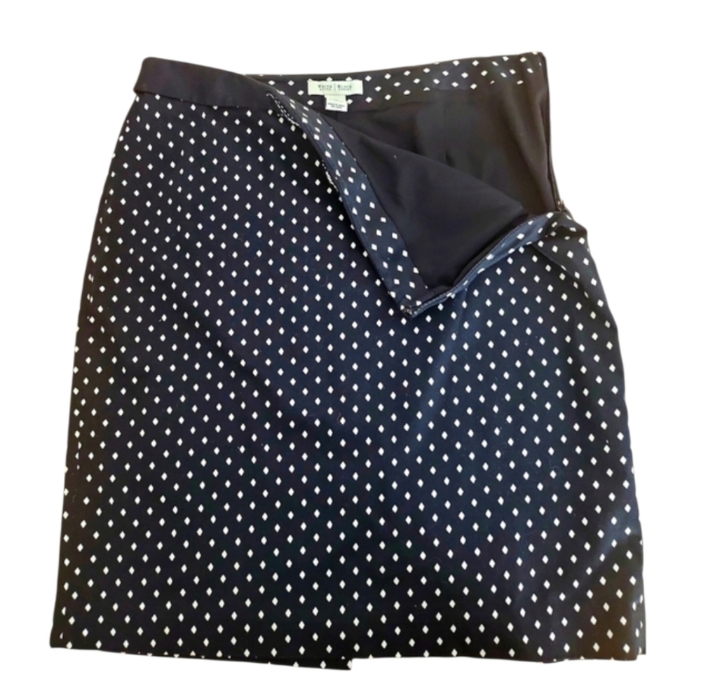 White House Black Market Black White Diamond Skirt 12 - Picture 5 of 8